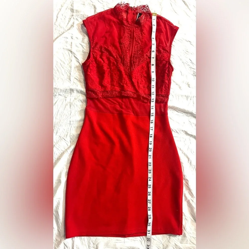 Windsor Elegant Red Lace Dress Size Small - Picture 13 of 13
